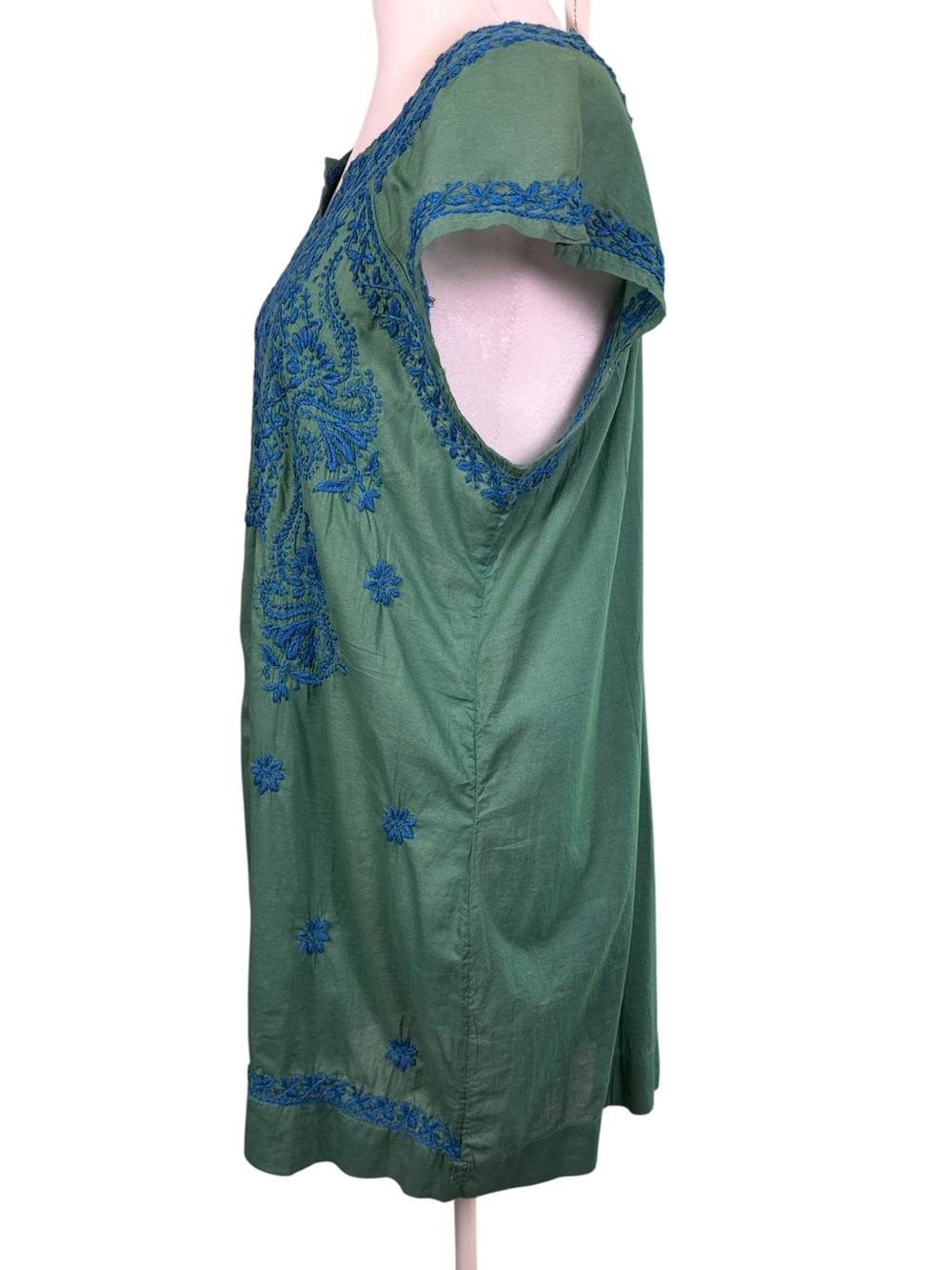 Jayshree Dalal Hand Embroidered Cotton Tunic Dress – Size XL – NWT - Picture 5 of 11